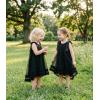 Arshiner Toddler Girl Tulle Dress Baby Girl Tutu Birthday Party Princess Dresses Tiered High Low Summer Sundress for 2-8Y(Black)