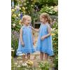 Arshiner Toddler Girl Tulle Dress Baby Girl Tutu Birthday Party Princess Dresses Tiered High Low Summer Sundress for 2-8Y(Clear Blue)