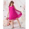 Arshiner Toddler Girl Tulle Dress Baby Girl Tutu Birthday Party Princess Dresses Tiered High Low Summer Sundress for 2-8Y(Rose Red)