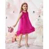 Arshiner Toddler Girl Tulle Dress Baby Girl Tutu Birthday Party Princess Dresses Tiered High Low Summer Sundress for 2-8Y(Rose Red)