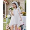 Arshiner Toddler Girl Tulle Dress Baby Girl Tutu Birthday Party Princess Dresses Tiered High Low Summer Sundress for 2-8Y(White)