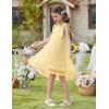 Arshiner Toddler Girl Tulle Dress Baby Girl Tutu Birthday Party Princess Dresses Tiered High Low Summer Sundress for 2-8Y(Yellow and White Plaid)