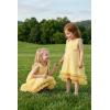 Arshiner Toddler Girl Tulle Dress Baby Girl Tutu Birthday Party Princess Dresses Tiered High Low Summer Sundress for 2-8Y(Yellow and White Plaid)