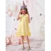 Arshiner Toddler Girl Tulle Dress Baby Girl Tutu Birthday Party Princess Dresses Tiered High Low Summer Sundress for 2-8Y(Yellow and White Plaid)