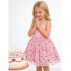 Arshiner Toddler Girls Tulle Dress Rainbow Tutu Birthday Princess Dresses Formal Photoshoot Outfit Summer Clothes 2-8T(Pink – Confetti Tulle)