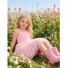 Arshiner Toddler Girls Tulle Dress Rainbow Tutu Birthday Princess Dresses Formal Photoshoot Outfit Summer Clothes 2-8T(Pink – Daisy Tulle)