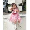 Arshiner Toddler Girls Tulle Dress Rainbow Tutu Birthday Princess Dresses Formal Photoshoot Outfit Summer Clothes 2-8T(Pink – Heart Tulle)