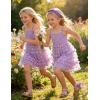 Arshiner Toddler Girls Tulle Dress Rainbow Tutu Birthday Princess Dresses Formal Photoshoot Outfit Summer Clothes 2-8T(Purple – Butterfly Tulle)