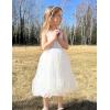 Arshiner Toddler Girls Tulle Dress Rainbow Tutu Birthday Princess Dresses Formal Photoshoot Outfit Summer Clothes 2-8T(White – Heart Tulle)