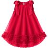 Arshiner Toddler Girl Tulle Dress Baby Girl Tutu Birthday Party Princess Dresses Tiered High Low Summer Sundress for 2-8Y(Red)