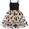 Arshiner Toddler Girls Tulle Dress Rainbow Tutu Birthday Princess Dresses Formal Photoshoot Outfit Summer Clothes 2-8T(Black – Flower Tulle)