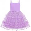 Arshiner Toddler Girls Tulle Dress Rainbow Tutu Birthday Princess Dresses Formal Photoshoot Outfit Summer Clothes 2-8T(Purple – Butterfly Tulle)