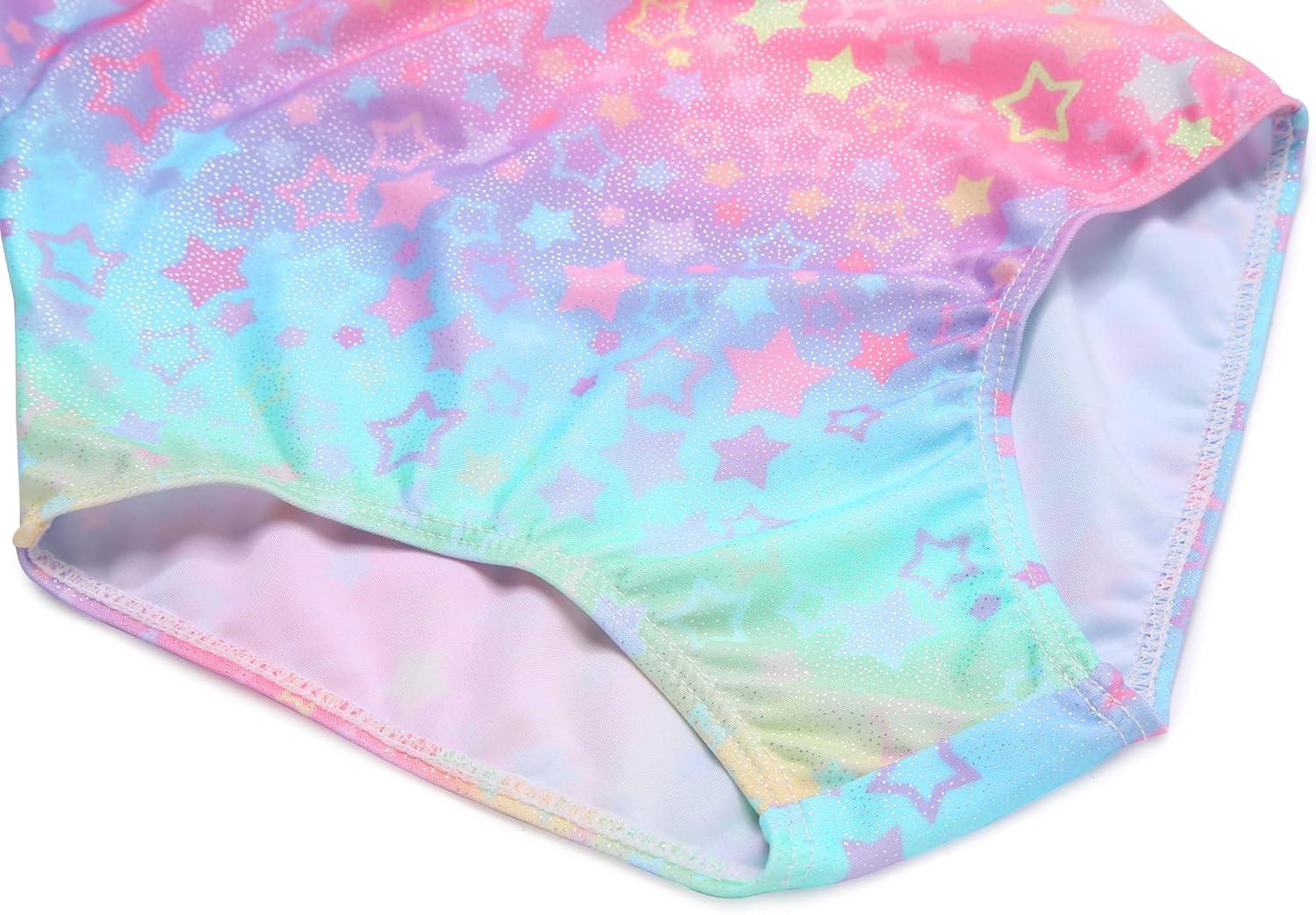 image:imageArshiner Girls Gymnastics Leotards Ruffle Long Sleeve Shimmer Ballet Unitard Dancewear for 310 YearsMulitcolor Stars
