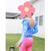 Arshiner Girls Gymnastics Leotards Ruffle Long Sleeve Shimmer Ballet Unitard Dancewear for 3-10 Years(Blue Snowflake)