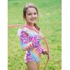 Arshiner Girls Gymnastics Leotards Ruffle Long Sleeve Shimmer Ballet Unitard Dancewear for 3-10 Years(Mulitcolor Heart)