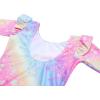 Arshiner Girls Gymnastics Leotards Ruffle Long Sleeve Shimmer Ballet Unitard Dancewear for 3-10 Years(Mulitcolor Stars)