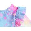 Arshiner Girls Gymnastics Leotards Ruffle Long Sleeve Shimmer Ballet Unitard Dancewear for 3-10 Years(Mulitcolor Stars)