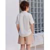 Arshiner Boys’ 2-Piece Ribbed Textured Outfits Short Sleeve Cuban Collar Shirt & Shorts Set Summer Beach Clothes 4-12 Years(Beige Stripes)