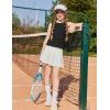 Arshiner Girls 2 Piece Outfits Summer Short Sets Crewneck Sleeveless Knit Tops and Shorts with Pockets Athletic Clothing Set(Black)