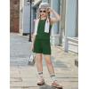 Arshiner Girls 2 Piece Outfits Summer Short Sets Crewneck Sleeveless Knit Tops and Shorts with Pockets Athletic Clothing Set(Bright Green)