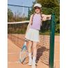 Arshiner Girls 2 Piece Outfits Summer Short Sets Crewneck Sleeveless Knit Tops and Shorts with Pockets Athletic Clothing Set(Light Purple)