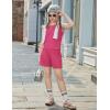 Arshiner Girls 2 Piece Outfits Summer Short Sets Crewneck Sleeveless Knit Tops and Shorts with Pockets Athletic Clothing Set(Rose Red)
