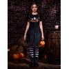 Arshiner Girls Halloween Shirt Crop Top Short Sleeve Graphic T Shirt Tee(Black Ghost)