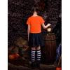Arshiner Girls Halloween Shirt Crop Top Short Sleeve Graphic T Shirt Tee(Orange Castle)