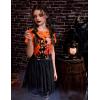 Arshiner Girls Halloween Shirt Crop Top Short Sleeve Graphic T Shirt Tee(Orange Castle)
