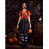 Arshiner Girls Halloween Shirt Crop Top Short Sleeve Graphic T Shirt Tee(Orange Castle)