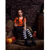 Arshiner Girls Halloween Shirt Crop Top Short Sleeve Graphic T Shirt Tee(Orange Pumpkin)