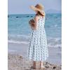 Arshiner Girls Summer Dress Casual Loose Sleeveless Sundress Flowy Beach Maxi Dresses with Pockets(Blue Flower)