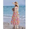 Arshiner Girls Summer Dress Casual Loose Sleeveless Sundress Flowy Beach Maxi Dresses with Pockets(Colorful Flower)