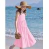 Arshiner Girls Summer Dress Casual Loose Sleeveless Sundress Flowy Beach Maxi Dresses with Pockets(Pink)
