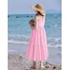 Arshiner Girls Summer Dress Casual Loose Sleeveless Sundress Flowy Beach Maxi Dresses with Pockets(Pink)