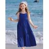 Arshiner Girls Summer Dress Casual Loose Sleeveless Sundress Flowy Beach Maxi Dresses with Pockets(Royal Blue)