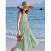 Arshiner Girls Summer Dress Casual Loose Sleeveless Sundress Flowy Beach Maxi Dresses with Pockets(Sage Green)