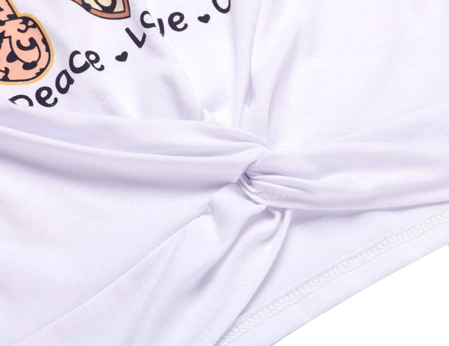 image:imageArshiner Girls Clothing Sets Tie Dye Twist Front Tops amp Sweatpants Outfits Sportwear Sweatsuits Tracksuits 413 YearWhite Floral