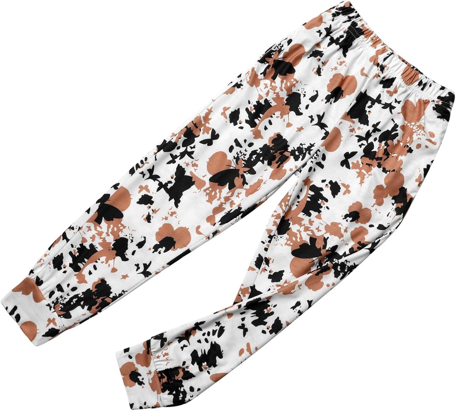 image:imageArshiner Girls Clothing Sets Tie Dye Twist Front Tops amp Sweatpants Outfits Sportwear Sweatsuits Tracksuits 413 YearWhite Floral