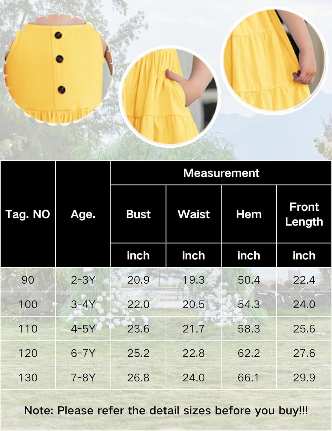image:imageArshiner Toddler Girl Summer Dresses Casual Sleeveless Button Down Swing Flowy Tiered Midi Sundress with PocketsBlue Color Block
