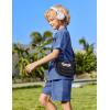 Arshiner Boys Woven Shorts Set Academic Style Button Down Shirt and Denim Shorts Casual 2-Piece Clothes Outfits 4-12 Years(Dark Blue)