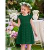 Arshiner Flower Girl Dress Toddler Lace Tutu Ruffle Sleeve Wedding Birthday Party Tulle Dresses(Green)
