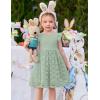 Arshiner Flower Girl Dress Toddler Lace Tutu Ruffle Sleeve Wedding Birthday Party Tulle Dresses(Sage Green)