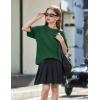 Arshiner Girls T Shirts Oversized Short Sleeve Kids Summer Tops Soft Casual Crewneck Basic Tees(Green)