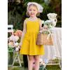 Arshiner Toddler Summer Dress Little Girls Sleeveless Bowknot Sundress Casual Beach Party Dresses with Pocket(Yellow)