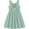 Arshiner Toddler Girls Summer Dress Backless Sleeveless Cotton Casual Beach Party Sundress with Pockets(Light Green)