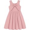 Arshiner Toddler Girls Summer Dress Backless Sleeveless Cotton Casual Beach Party Sundress with Pockets(Pink)