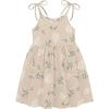 Arshiner Toddler Summer Dress Little Girls Sleeveless Bowknot Sundress Casual Beach Party Dresses with Pocket(Beige Floral)
