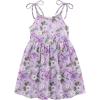Arshiner Toddler Summer Dress Little Girls Sleeveless Bowknot Sundress Casual Beach Party Dresses with Pocket(Purple Butterfly)