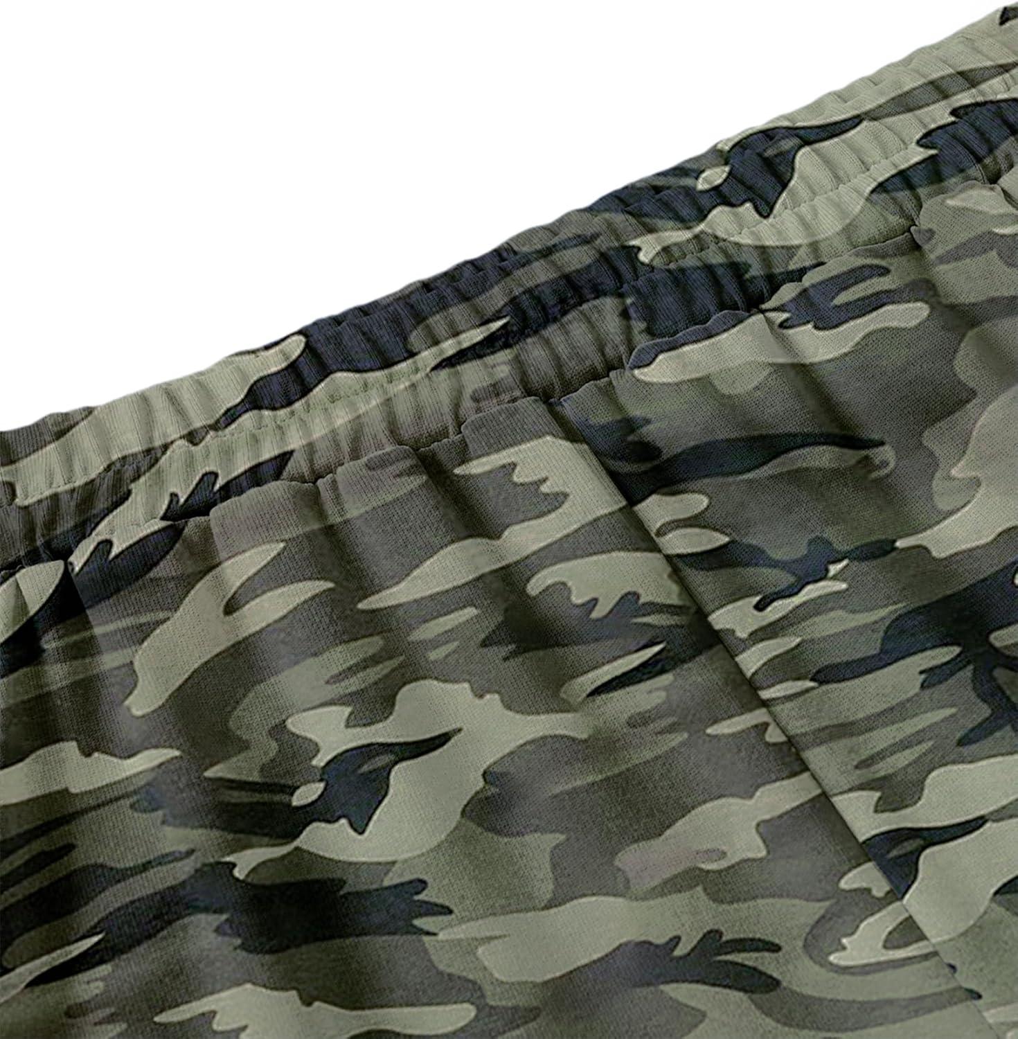 image:imageArshiner Girls Summer 2 Piece Outfits Short Sleeve T Shirts Top and Shorts Clothing Sets with PocketsBlack Camouflage